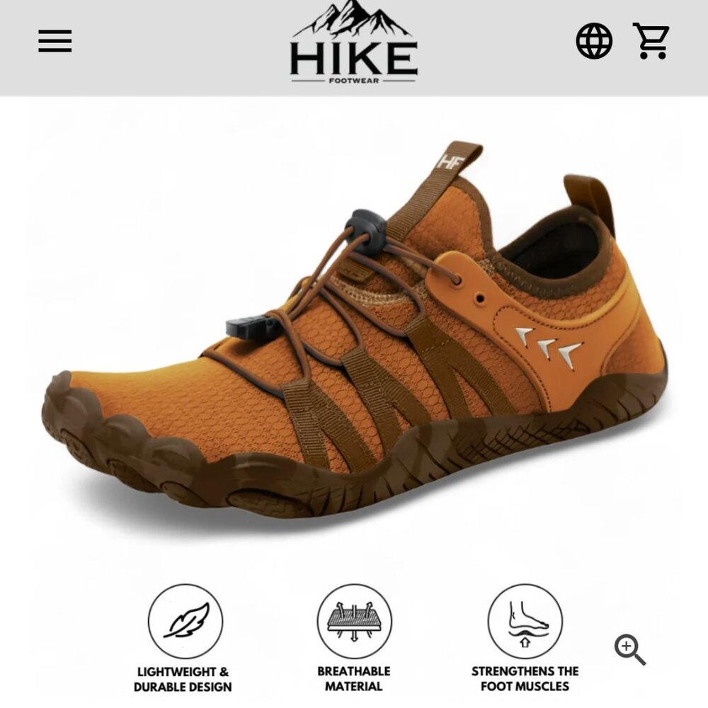 Caspian Adventure Barefoot Shoe - Hike Footwear (women's 8/8.5 OR men's 6/6.5)